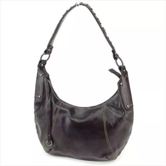 Francesco Biasia Shoulder bag Brown Beige leather Woman Authentic